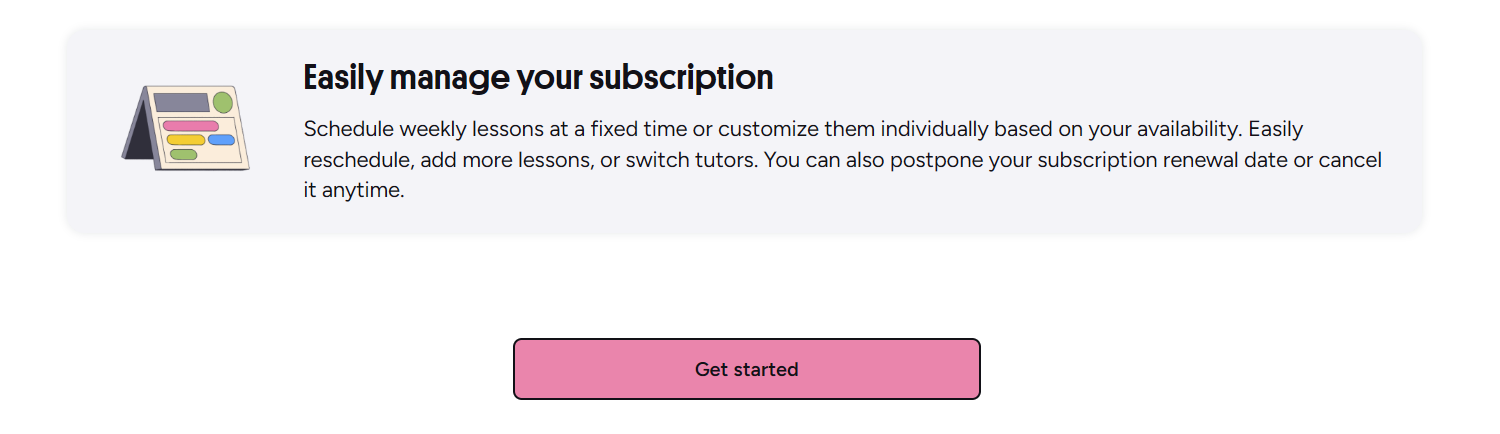 Preply subscription management dashboard showing plan details and billing